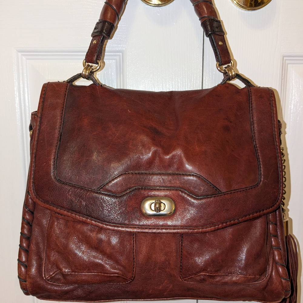 Boss Lady Cynthia Rowley Maroon Leather Purse